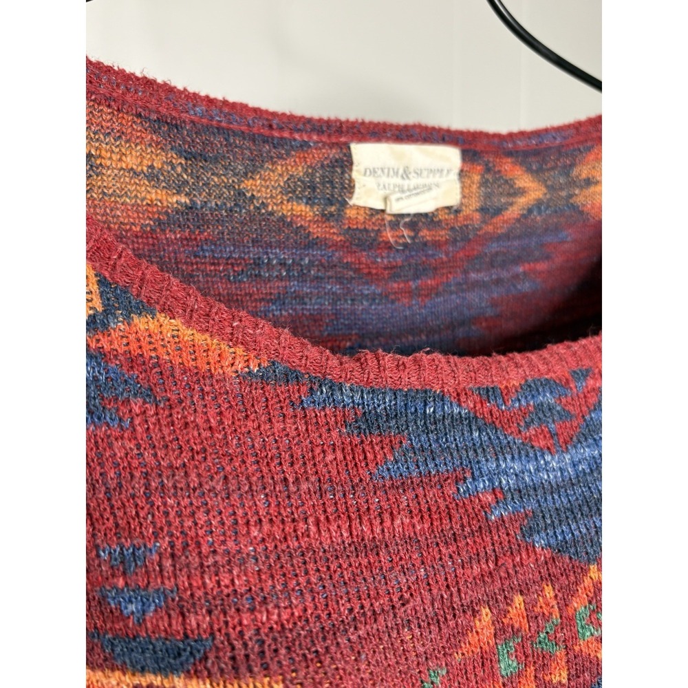 Denim & Supply Ralph Lauren Women's Sz M Knit Sweater Aztec Southwestern - Picture 2 of 7